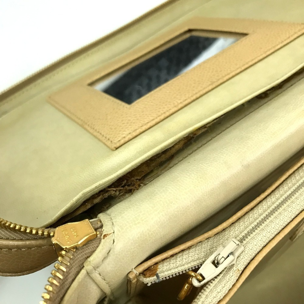 CHANEL Cream Caviar Leather Logo Shoulder Bag - Picture 11 of 16